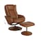 Flash Furniture Poppy Massaging Multi-Position Plush Recliner w/Side Pocket and Ottoman in Brown LeatherSoft BT-7672-MASSAGE-CGN-GG - alternate 8